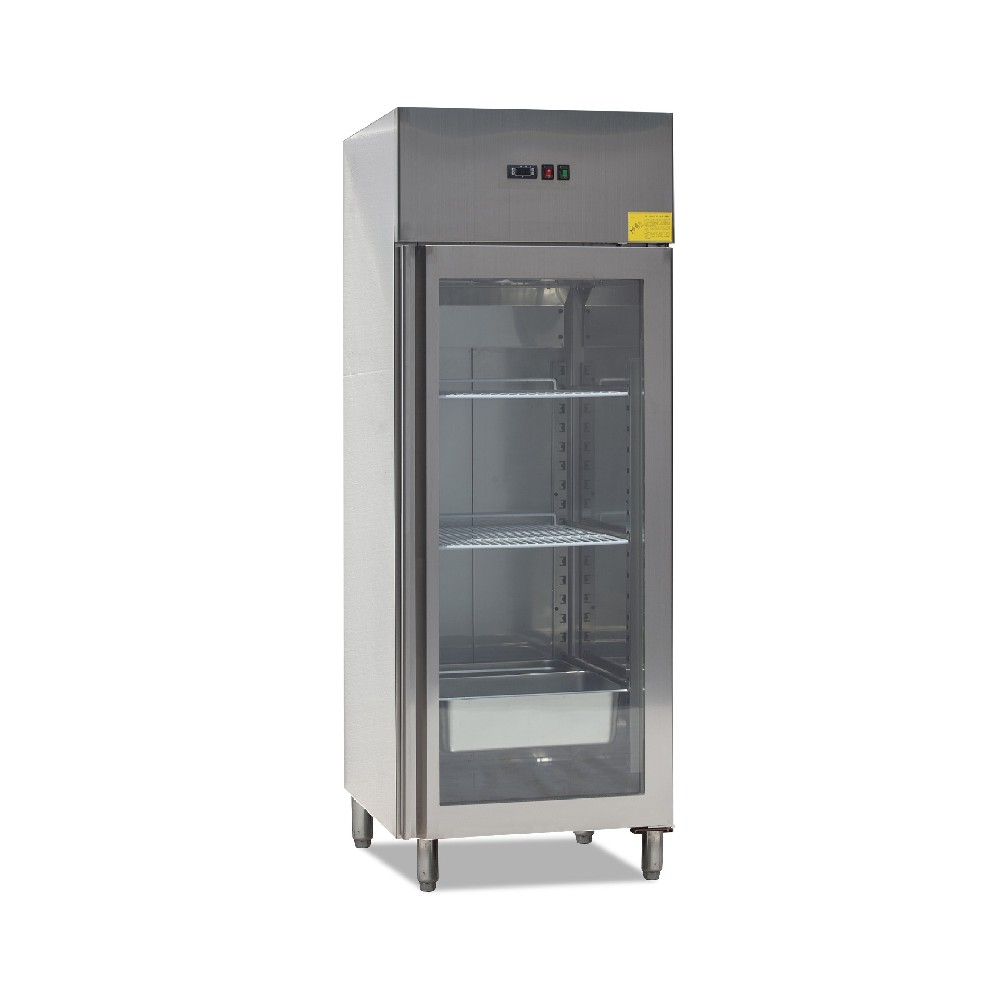 1-Full Glass Door Upright Chiller & Freezer