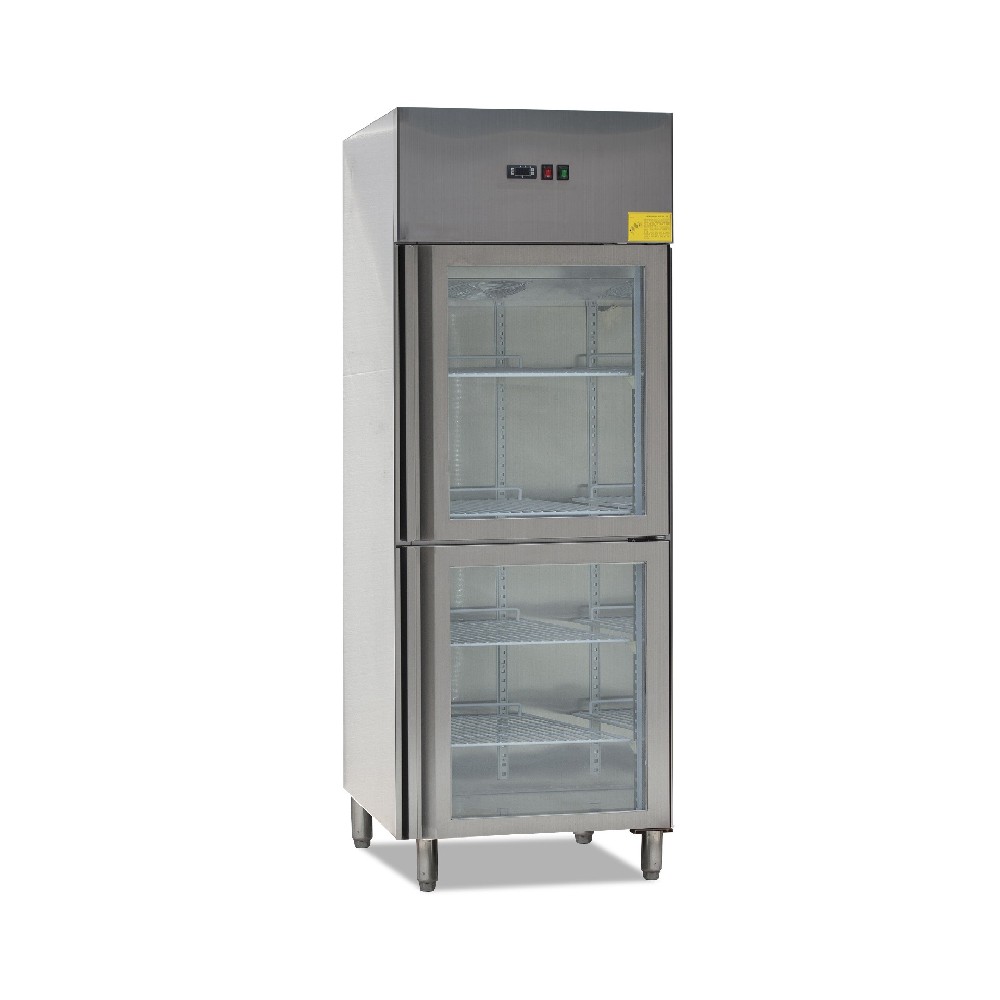 2-Half Glass Door Upright Chiller & Freezer